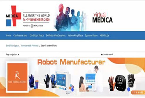 Medica utstilling Tyskland Si Yi håndfunksjonell rehabiliteringsrobot